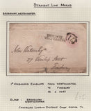 128091 COLLECTION OF LONDON 1809-1847 ONE PENNY POST/TWOPENNY POST HAND STAMPS (42 ITEMS).