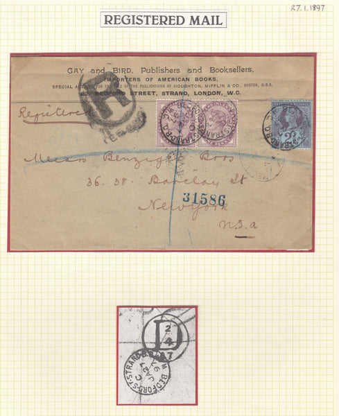 129650 FINE COLLECTION OF REGISTERED MAIL 1896-1900 (45 ITEMS).