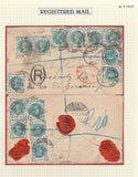 129650 FINE COLLECTION OF REGISTERED MAIL 1896-1900 (45 ITEMS).