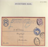 129650 FINE COLLECTION OF REGISTERED MAIL 1896-1900 (45 ITEMS).