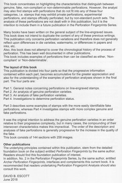 131024 'GENUINE AND FAKE PERFORATIONS' BY DAVID ESCOTT.