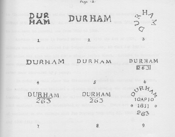 131041 'DURHAM POSTAL HISTORY' BY DAVID WILLIAMS.