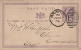 132210 1876 QV ½D MAUVE POST CARD BRISTOL TO CIRENCESTER.
