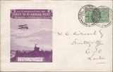 133620 1911 FIRST OFFICIAL U.K. AERIAL POST PRIVILEGE ENVELOPE IN VIOLET FROM WINDSOR TO 'KIRKWOOD GPO LONDON'.