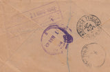 143401 1942 REGISTERED AIRMAIL/BPA LONDON TO BUENOS AIRES KGVI 2/6 YELLOW-GREEN (SG476b) X 4 ALSO 1d AND 8d.