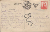 134625 1913 MAIL FROM GIVET, FRANCE TO LONDON WITH BELGIAN STAMP TREATED 'INVALID' AND SURCHARGED.