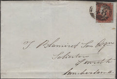 135006 1844 MAIL COLLINGWOOD MANOR TO PENRITH WITH 'ROMALD-KIRK' UDC (YK2409) AND 'PENRITH' SKELETON DATE STAMP (CU395).