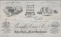 135010 1855 INVOICE WITH FINE PRINTED BILLHEAD EX CARLISLE.