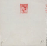 135020 1955 QE II CASTLE ISSUE DIE PROOF OF WILDING HEAD WITH DIADEM IN ROSE-CARMINE ENGRAVED BY HAROLD BARD.