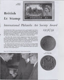 135021 1955 QE II CASTLE ISSUE DIE PROOF OF WILDING HEAD WITH DIADEM IN ROSE-RED ENGRAVED BY HAROLD BARD.