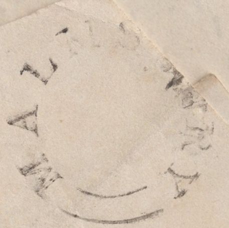 135039 1842 MAIL MALMSBURY, WILTS TO CHIPPENHAM WITH 1840 2D BLUE PL.1 (SG5)(DE).