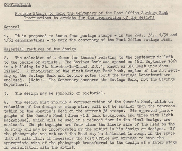 135143 1961 POST OFFICE SAVINGS ISSUE (SG623/625) SUPERB ARTWORK EX THE MICHAEL GOAMAN ARCHIVE.