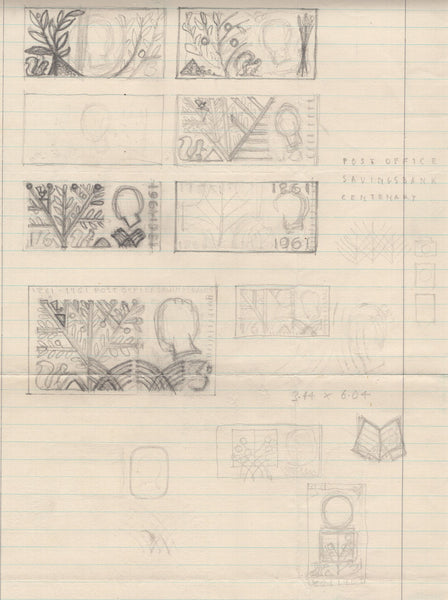 135143 1961 POST OFFICE SAVINGS ISSUE (SG623/625) SUPERB ARTWORK EX THE MICHAEL GOAMAN ARCHIVE.