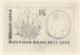 135143 1961 POST OFFICE SAVINGS ISSUE (SG623/625) SUPERB ARTWORK EX THE MICHAEL GOAMAN ARCHIVE.