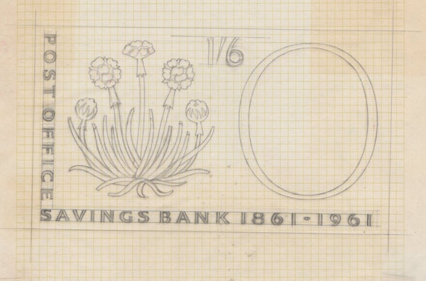 135143 1961 POST OFFICE SAVINGS ISSUE (SG623/625) SUPERB ARTWORK EX THE MICHAEL GOAMAN ARCHIVE.