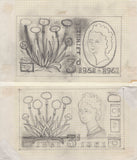 135143 1961 POST OFFICE SAVINGS ISSUE (SG623/625) SUPERB ARTWORK EX THE MICHAEL GOAMAN ARCHIVE.