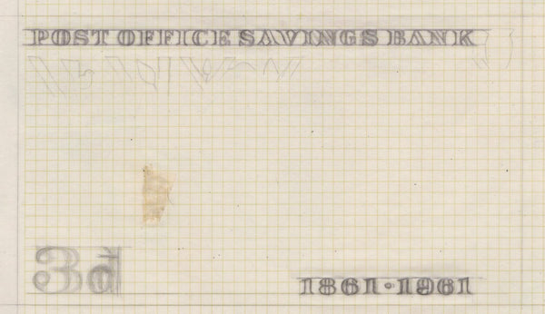 135143 1961 POST OFFICE SAVINGS ISSUE (SG623/625) SUPERB ARTWORK EX THE MICHAEL GOAMAN ARCHIVE.