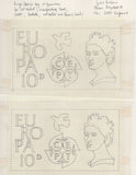 135145 1961 'EUROPA/CEPT' ISSUE (SG626/628) SUPERB ARTWORK EX THE MICHAEL GOAMAN ARCHIVE.