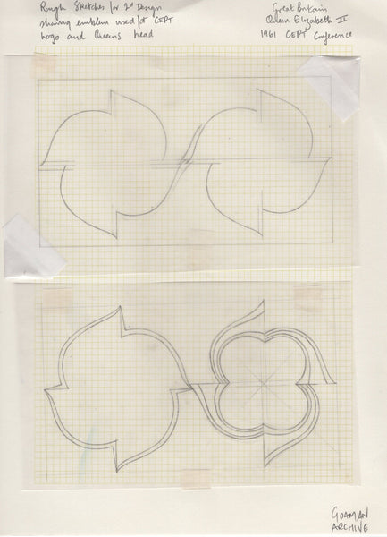 135145 1961 'EUROPA/CEPT' ISSUE (SG626/628) SUPERB ARTWORK EX THE MICHAEL GOAMAN ARCHIVE.