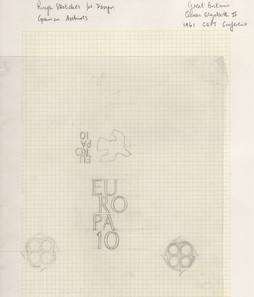 135145 1961 'EUROPA/CEPT' ISSUE (SG626/628) SUPERB ARTWORK EX THE MICHAEL GOAMAN ARCHIVE.