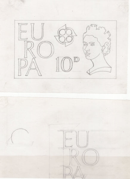 135145 1961 'EUROPA/CEPT' ISSUE (SG626/628) SUPERB ARTWORK EX THE MICHAEL GOAMAN ARCHIVE.