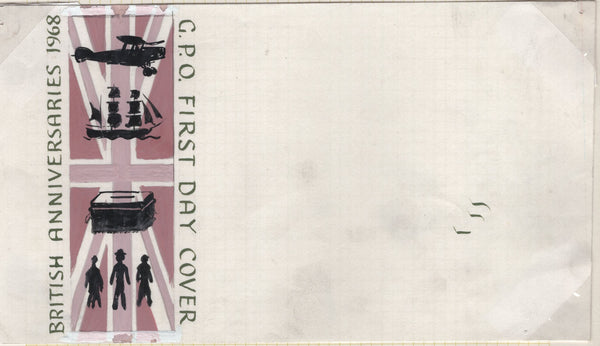 135146 1968 'ANNIVERSARIES' ISSUE (SG767/770) SUPERB ARTWORK BY THE DESIGNER FARRAR BELL.