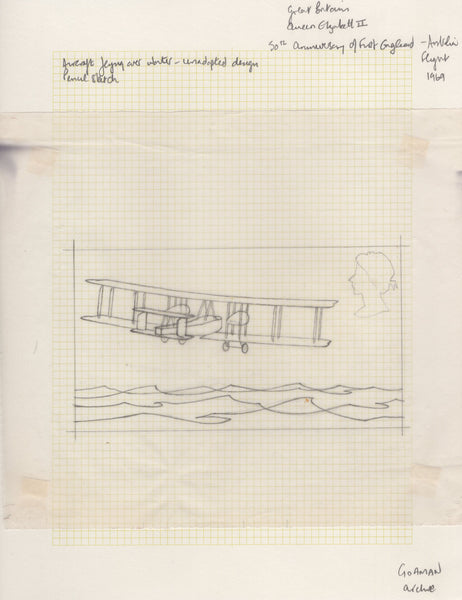 135147 1969 'ANNIVERSARIES' 1/9 VALUE (SG795) 'VICKERS VIMY AIRCRAFT' SUPERB ARTWORK BY MICHAEL GOAMAN.