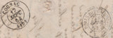 135164 TRIO 1864 LETTERS FROM LONDON TO COGNAC, CHARENTE, FRANCE EACH WITH STRIP OF THREE 4D PALE RED (SG82).