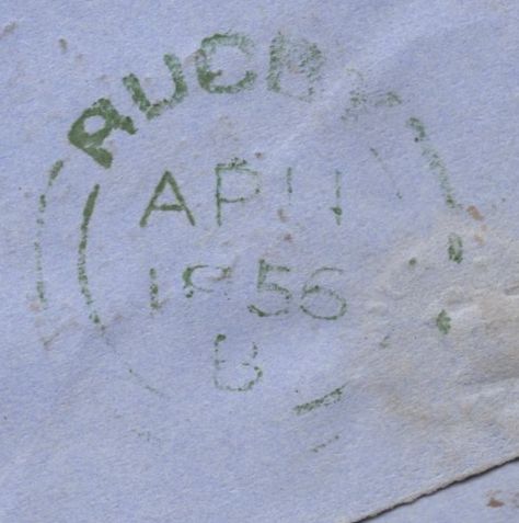 135172 1855 MAIL RUGBY, NORTHANTS TO LUTTERWORTH WITH 1D PL.35 (SG29)(SF).