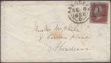 135180 1856 MAIL USED IN ABERDEEN WITH ABERDEEN EXPERIMENTAL DUPLEX STATE TWO.