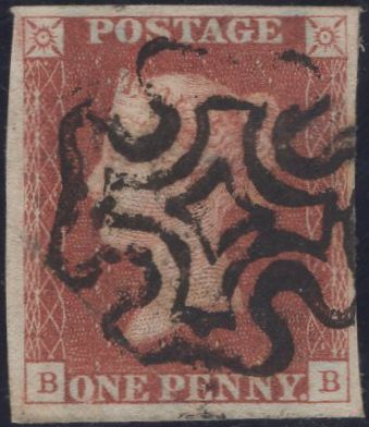 135211 1841 1D RED PL.8 (SG7)(BB).