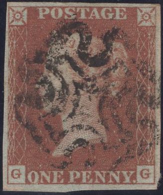 135212 1841 1D RED PL.8 (SG7)(GG).