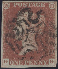 135212 1841 1D RED PL.8 (SG7)(GG).