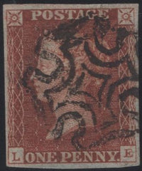 135292 1841 1D RED PLATE ELEVEN (SG7)(LE).