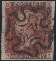 135297 1841 1D RED PLATE ELEVEN (SG7)(RL).