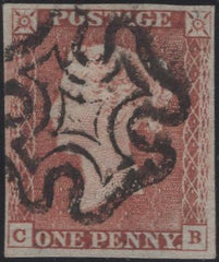 135314 1841 1D RED PLATE ELEVEN (SG7)(CB).