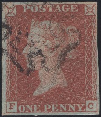 135317 1841 1D RED PLATE ELEVEN (SG7)(FC).
