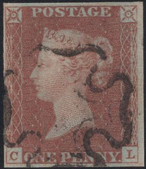 135331 1841 1D RED  PLATE ELEVEN (SG7)(CL).