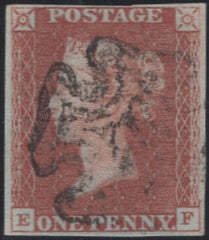 135333 1841 1D RED  PLATE ELEVEN (SG7)(EF).