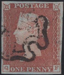 135340 1841 1D RED  PLATE ELEVEN (SG7)(QF).