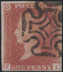 135342 1841 1D RED  PLATE ELEVEN (SG7)(FI).