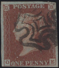 135353 1841 1D RED PLATE TEN (SG7)(OE).