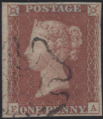 135354 1841 1D RED PLATE TEN (SG7)(FA).