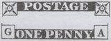 135359 1841 1D RED PLATE 1B (SG7)(GA RE-ENTRY SPEC AS7b).