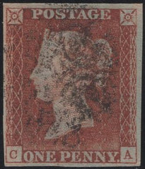 135362 1841 1D RED PLATE EIGHT (SG7)(CA).
