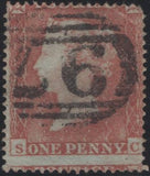 135376 1853-4 1D PL.162 MATCHED PAIR OF IMPERF (SG8) AND PERF (SG17) LETTERED SC, BOTH STATE ONE.