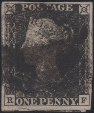 135383 1840 1D GREY-BLACK PL.6 (SG3)(RF).