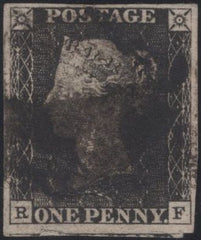 135383 1840 1D GREY-BLACK PL.6 (SG3)(RF).