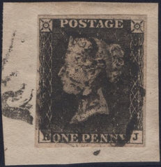 135384 1840 1D GREY-BLACK PL.6 (SG3)(RJ).