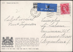 135404 1966 MAIL LONDON TO ARGENTINA WITH 8D WILDING.